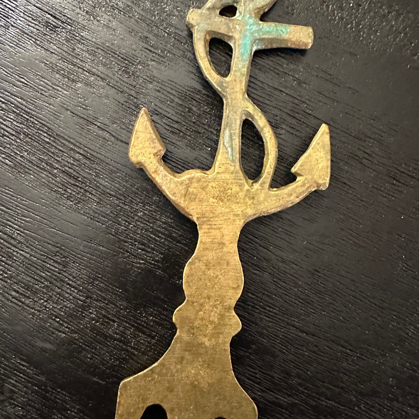 Vintage Solid Brass Bottle Opener - Anchor