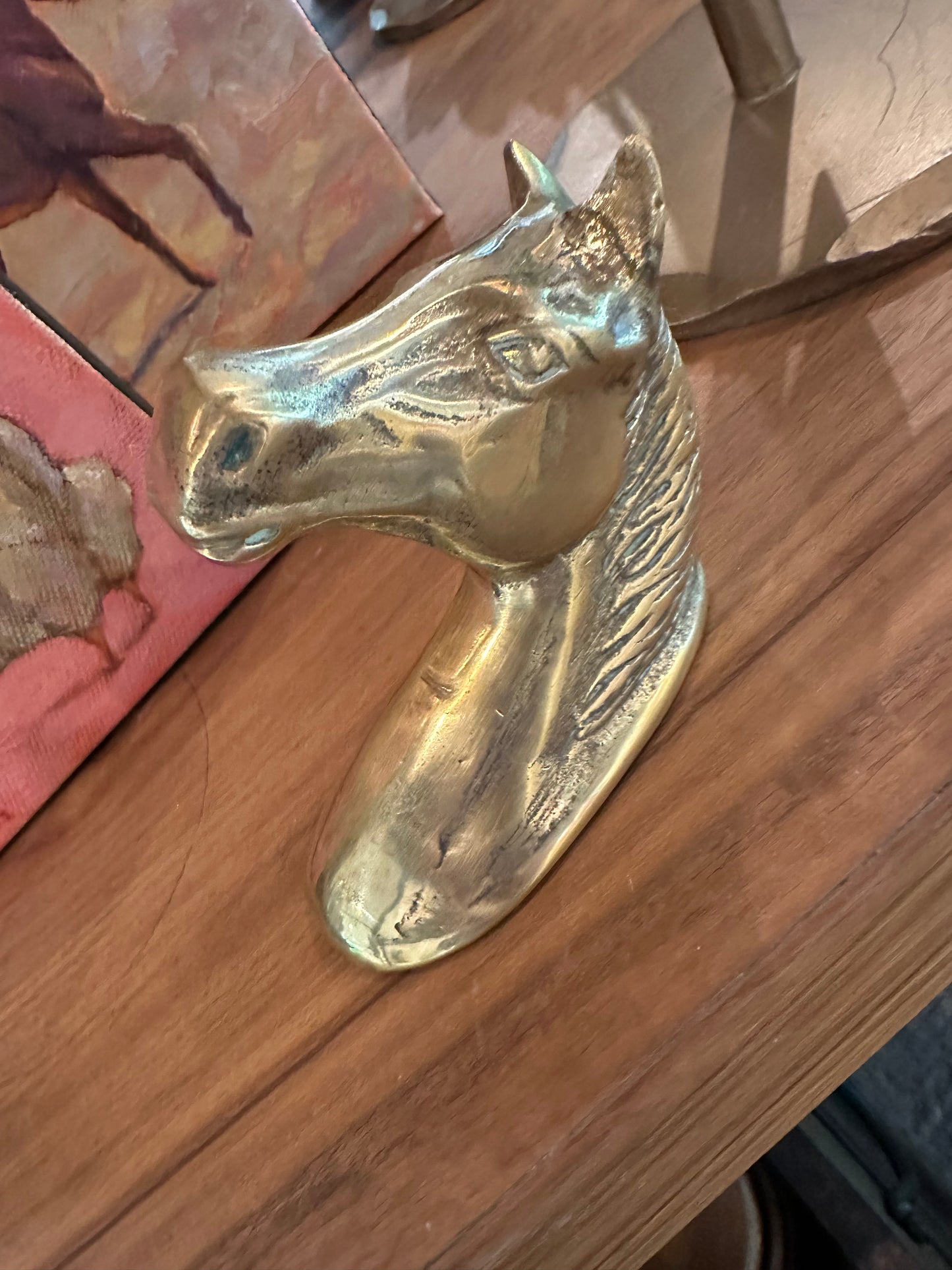 Vintage Solid Brass Bottle Opener - Horse Head