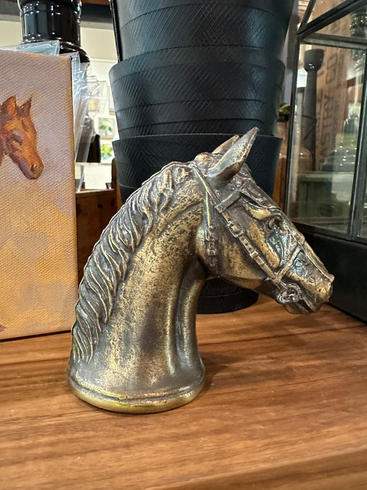 Vintage Solid Brass Bottle Opener - Horse Head