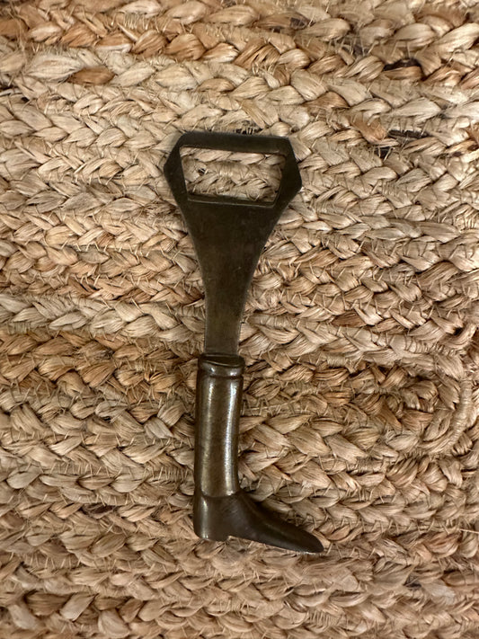 Vintage Solid Brass Bottle Opener - Riding Boot - Little