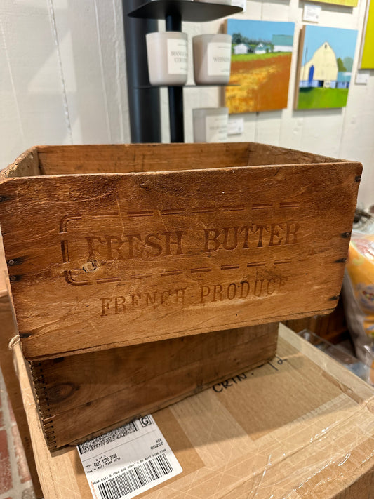 Vintage Wooden Box - Fresh Butter