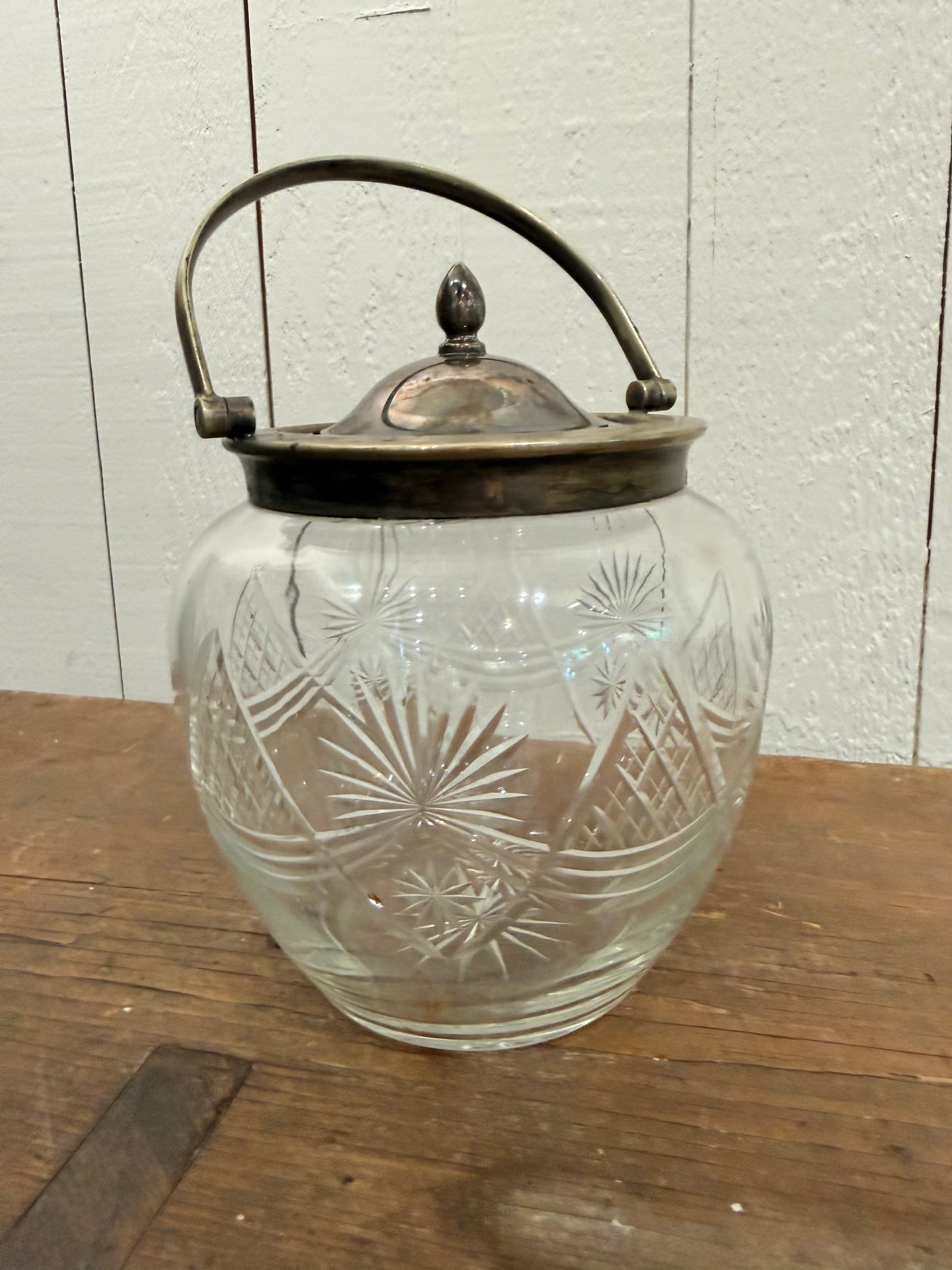 Vintage - Antique English Biscuit Jar