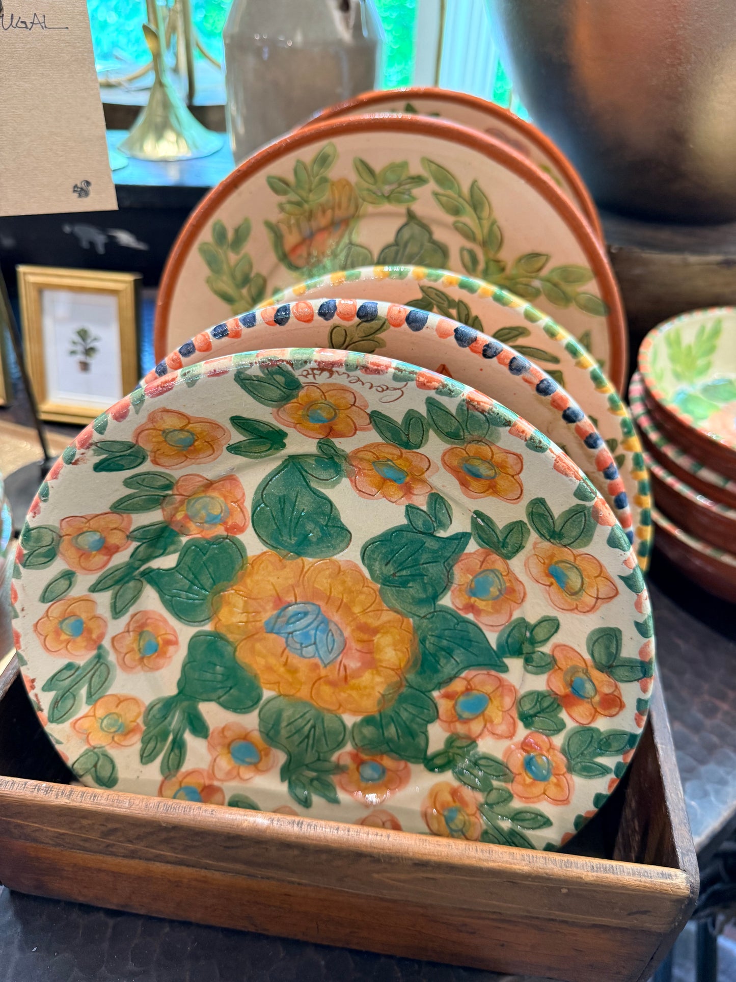 Vintage Hand Painted Flower Plates and Bowls