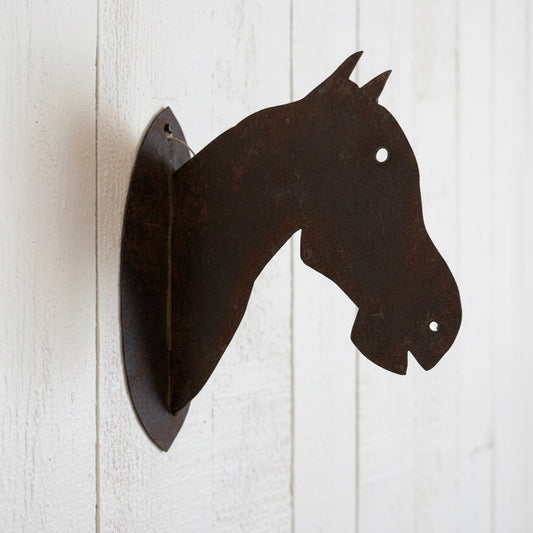 Vintage Iron Wall Mounted Horse Head