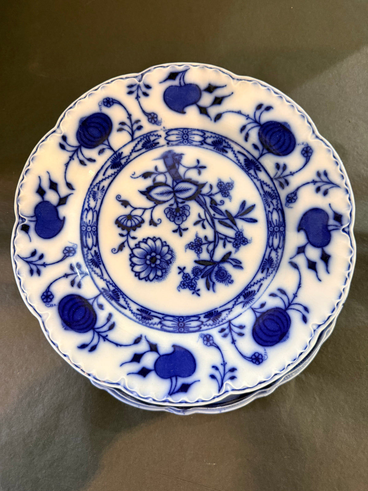 Antique Blue & White Transferware Plates