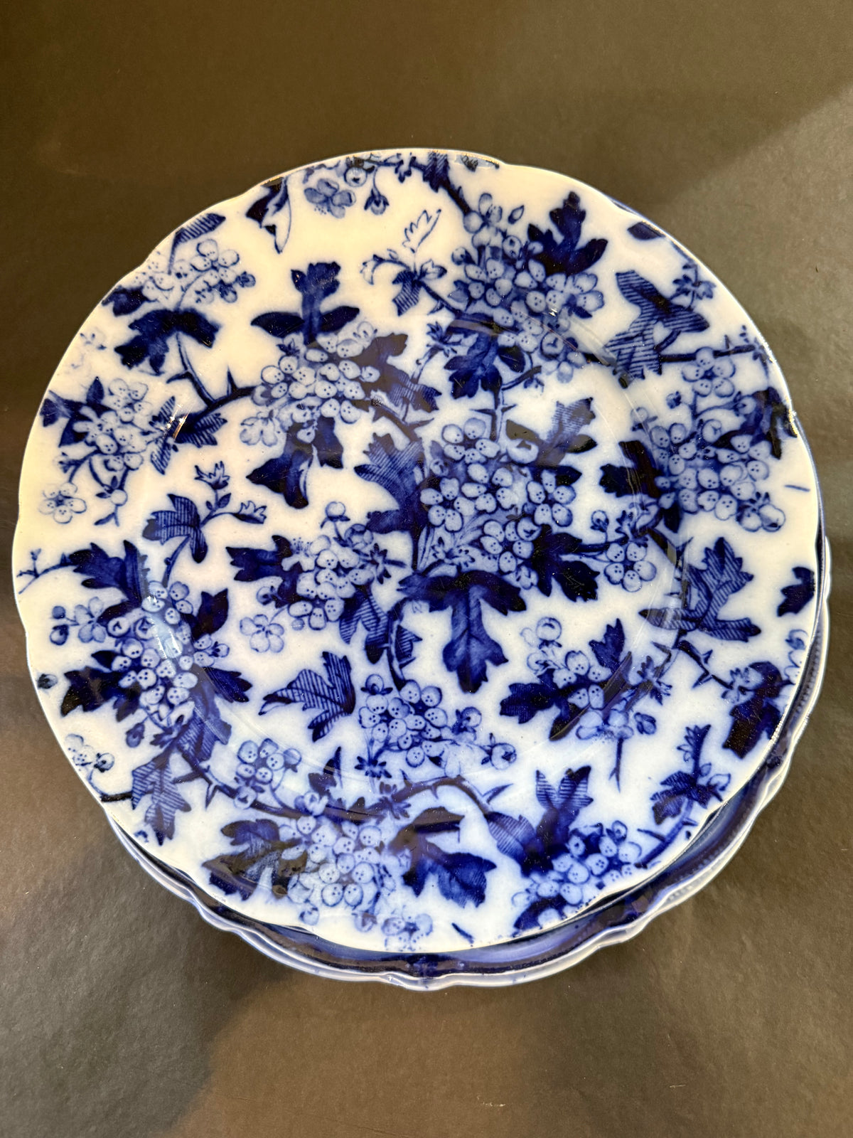Antique Blue & White Transferware Plates