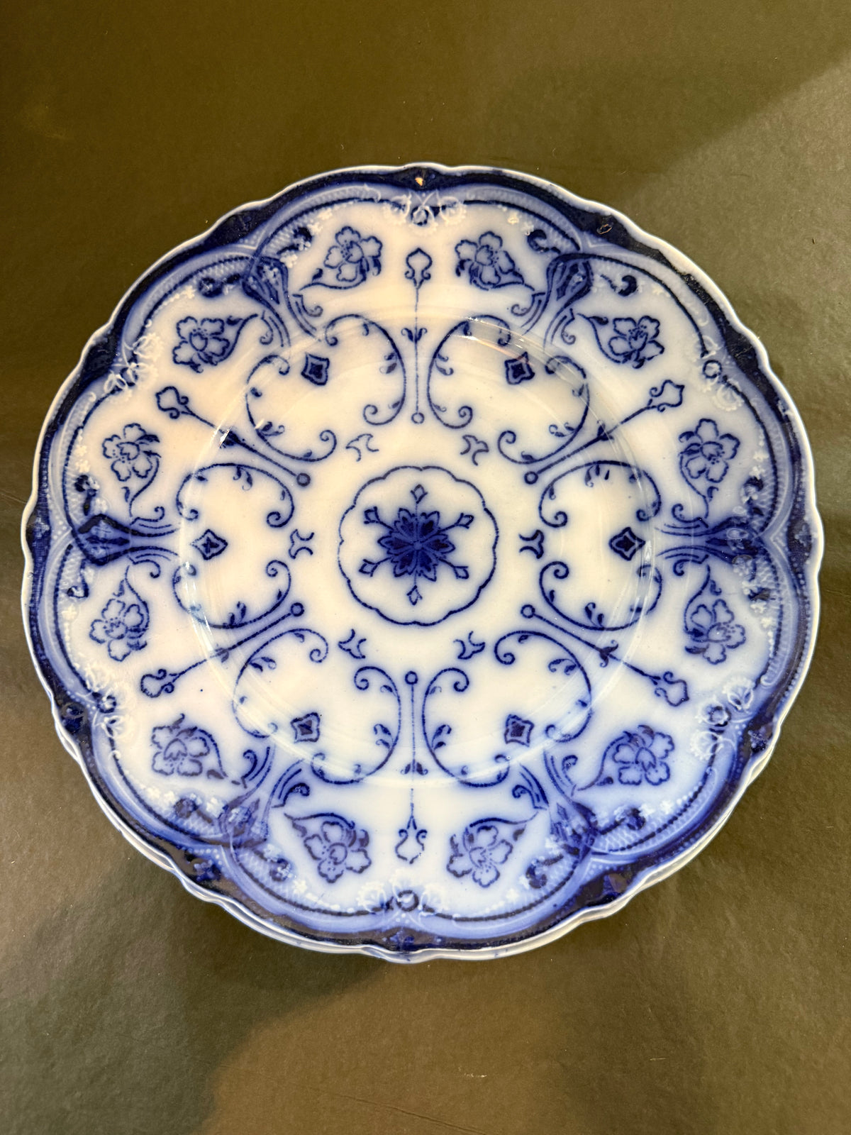 Antique Blue & White Transferware Plates