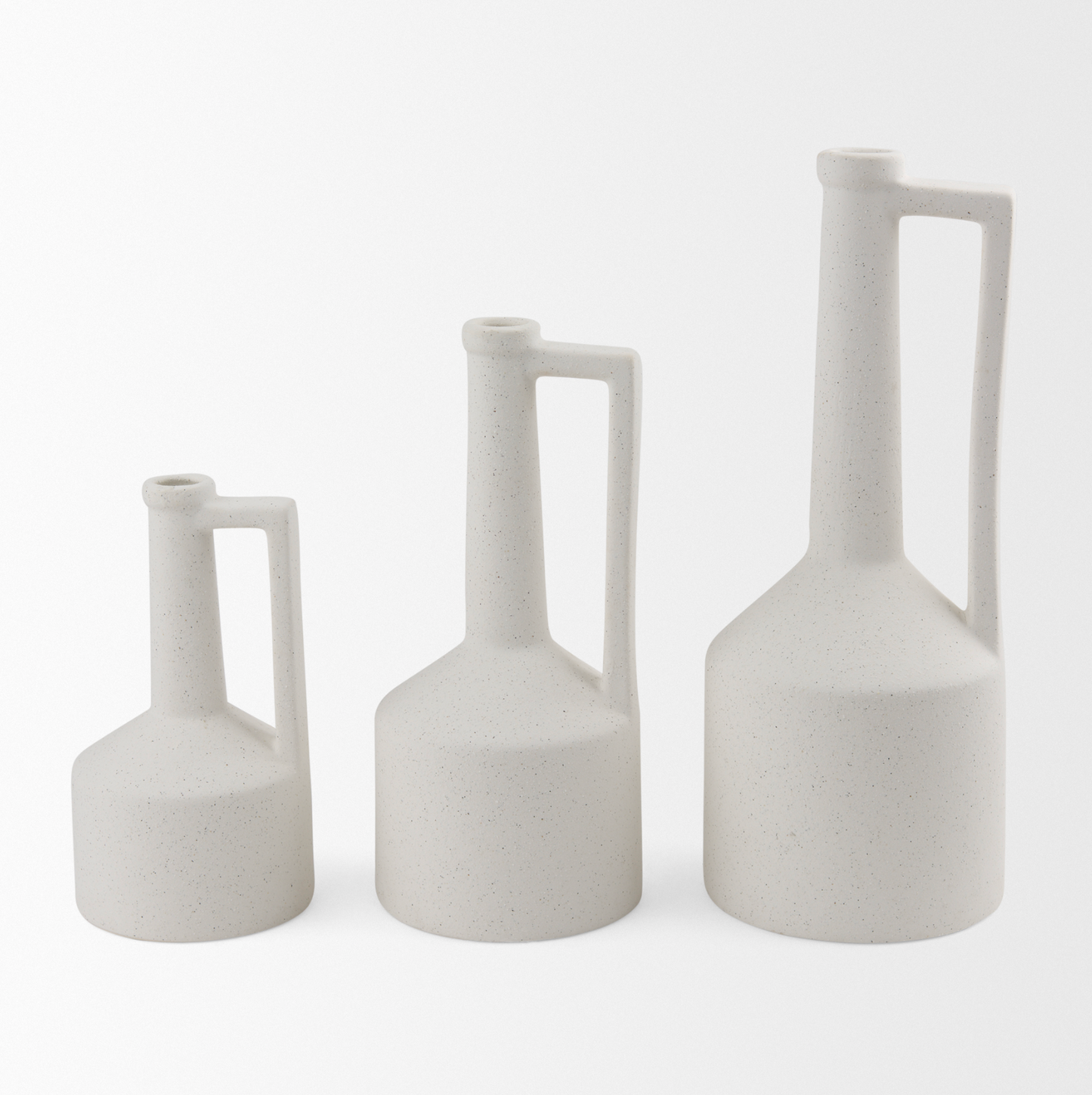 White Ceramic Jug Vases