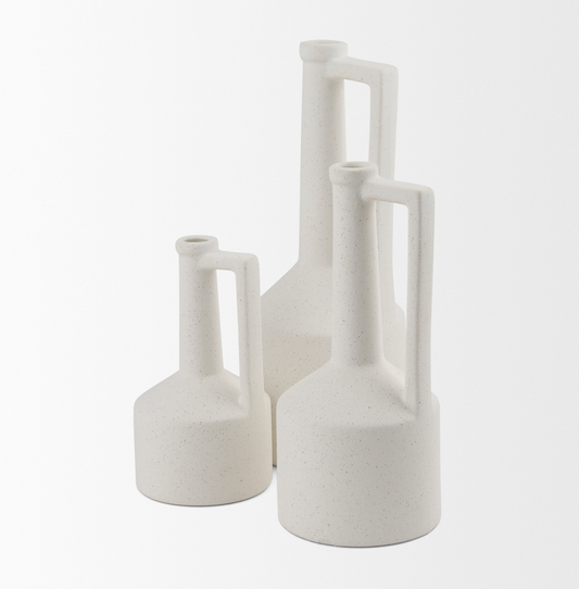 White Ceramic Jug Vases