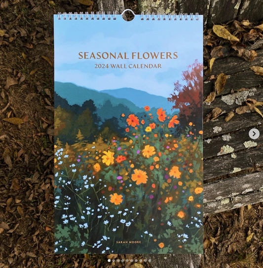 2024 Seasonal Flowers Calendar by Sarah Moore