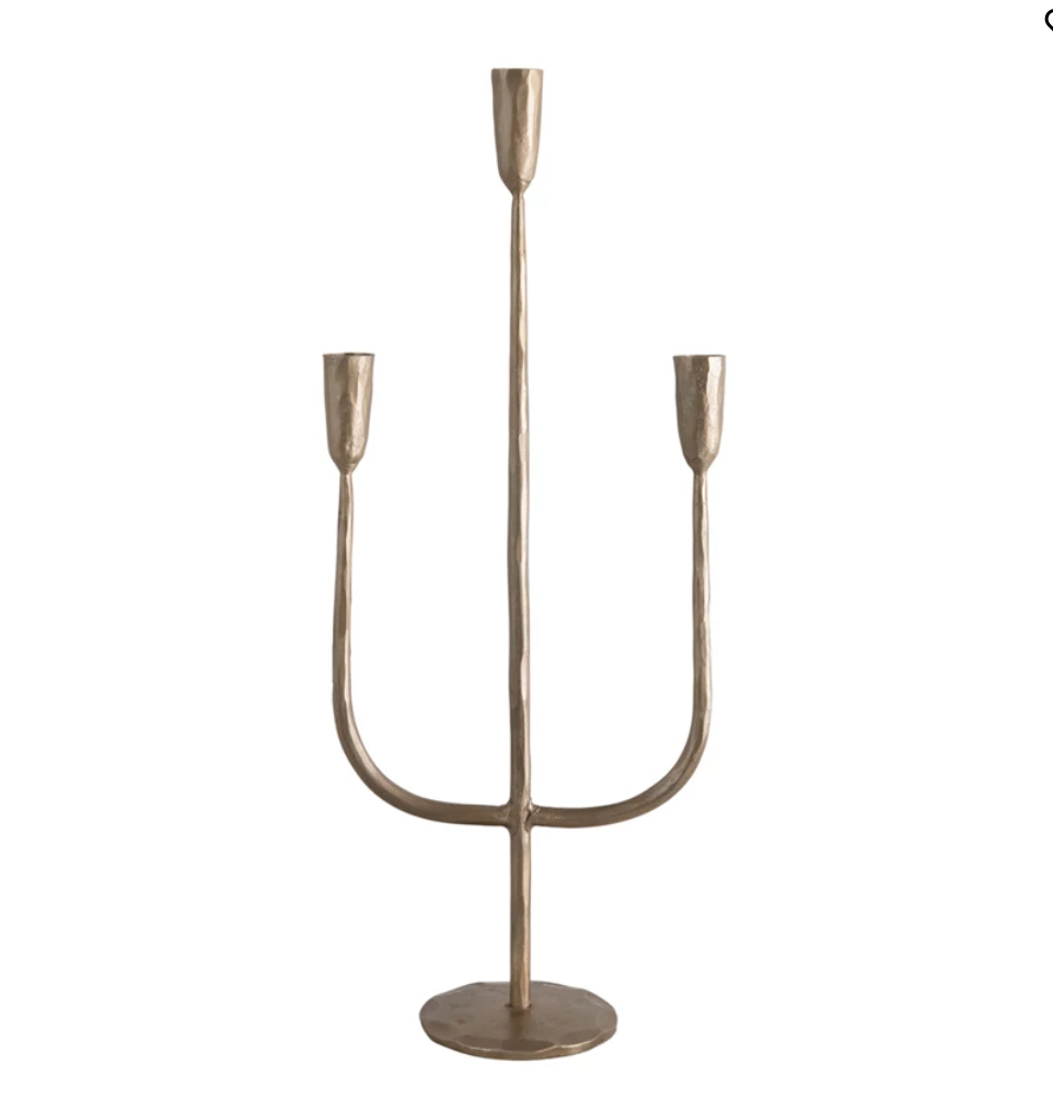 Hand-Forged Metal Candelabra