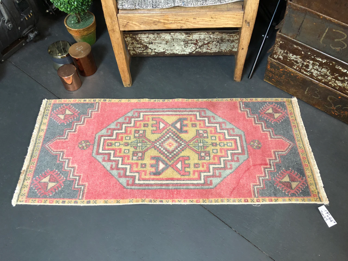 Turkish Oushak Rug 19” x 44”