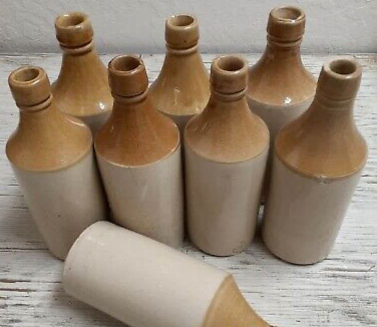 Vintage Stoneware Beer Bottle