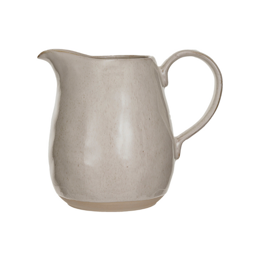 Stoneware Pitcher with Cream Speckles