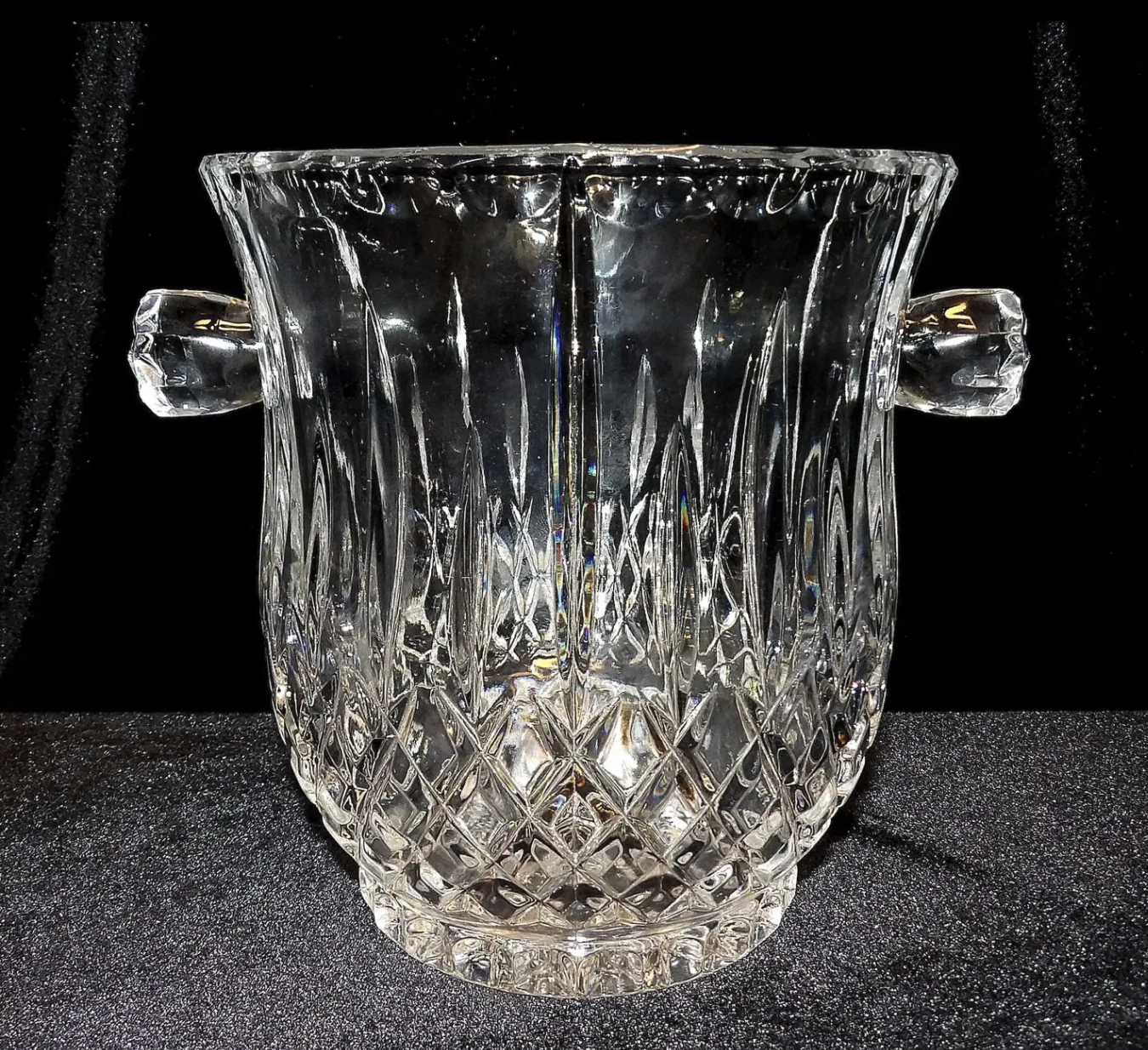 Vintage Leaded Crystal Ice Bucket