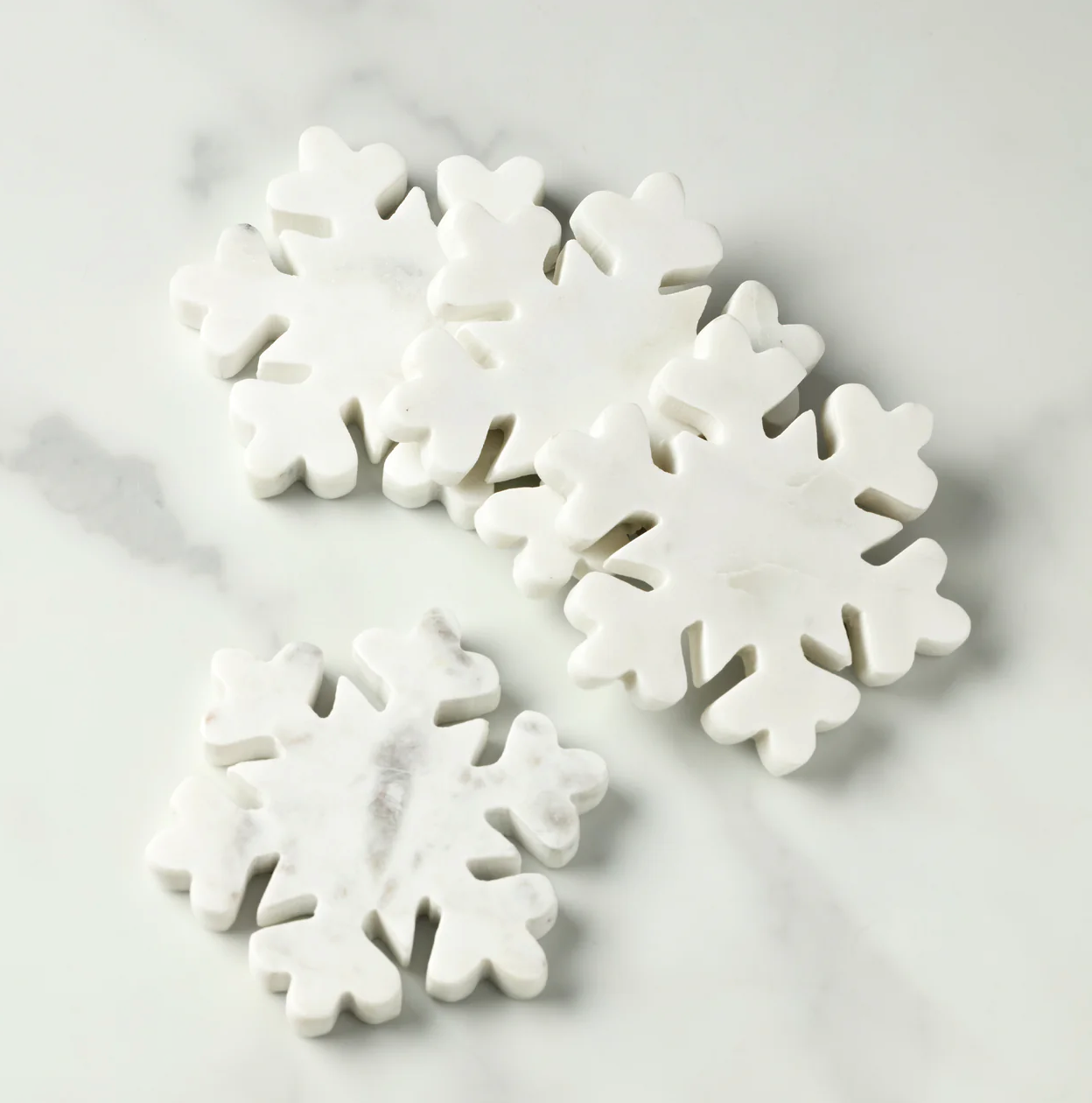 Snowflake Marble Coaster