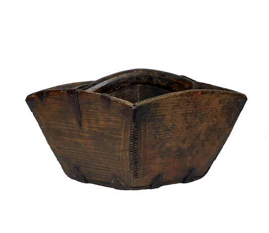 Vintage Wood Rice Container