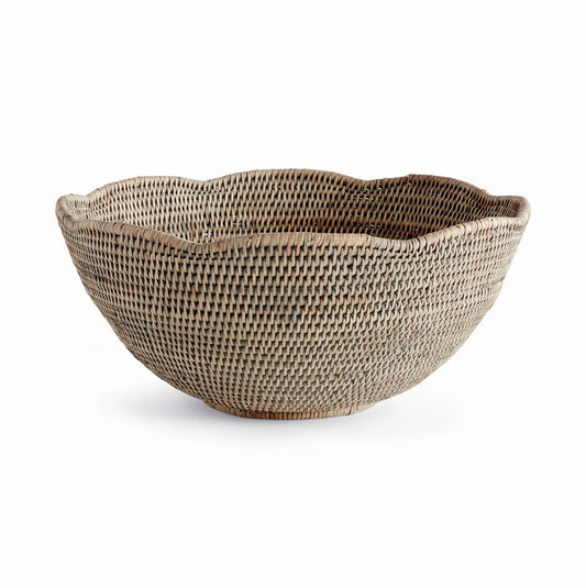 Whitewash Rattan Bowls