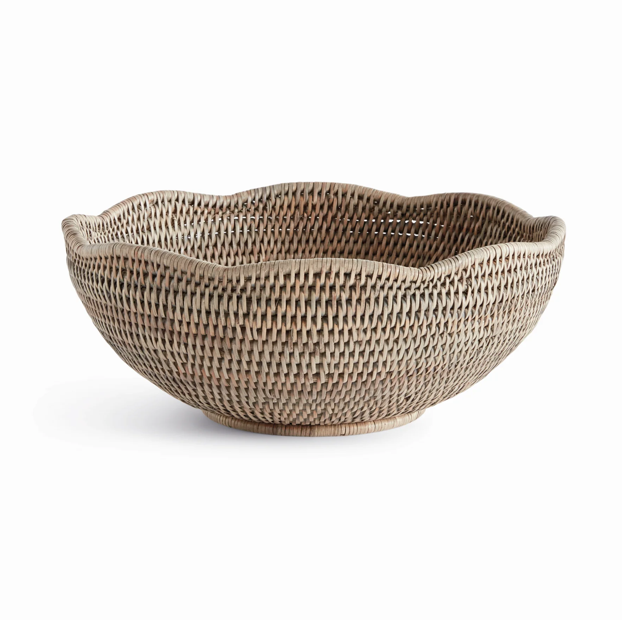 Whitewash Rattan Bowls