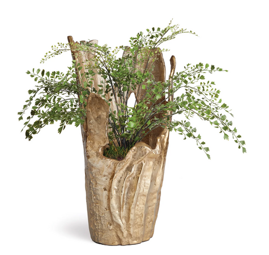 Gold Tree Bark Vase
