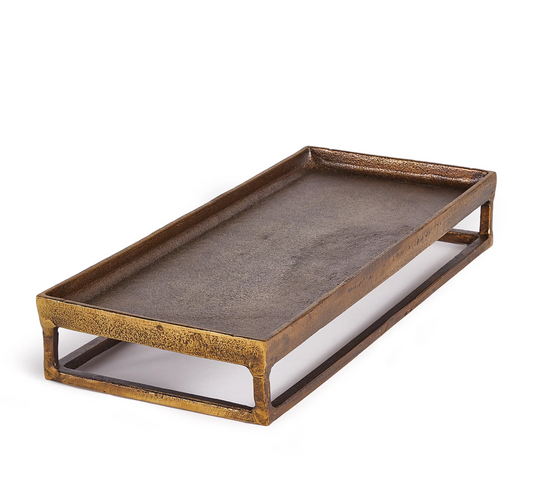 Antique Brass Rectangular Decorative Tray