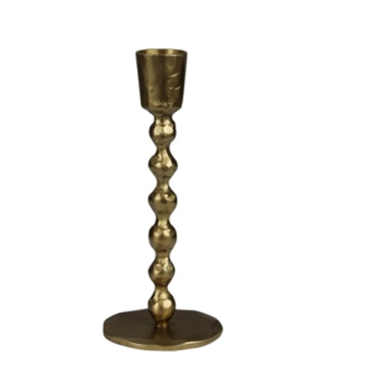 Beaded Brass Stem Taper - Small