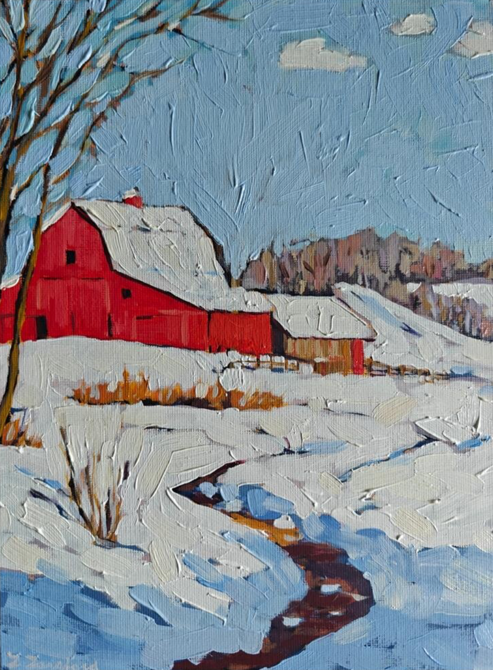 Red Barn Winter