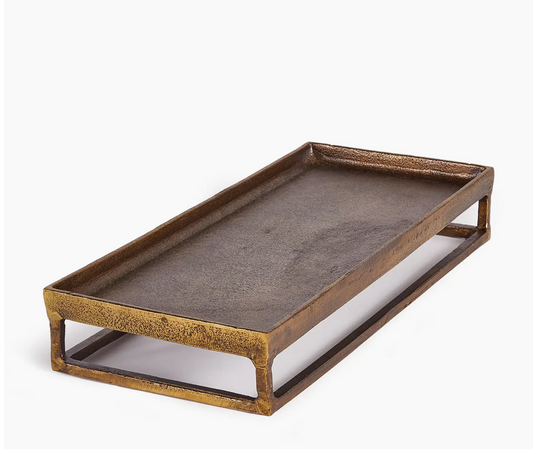 Raised Rectangular Gold Tray