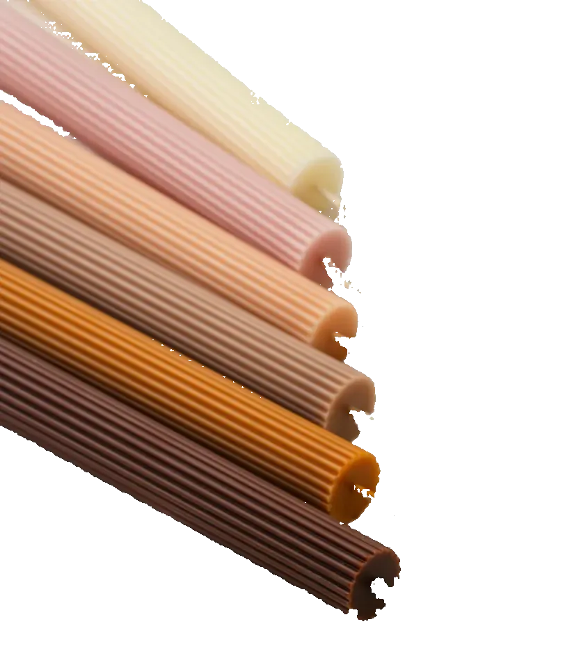 Ribbed Thick Taper Candle