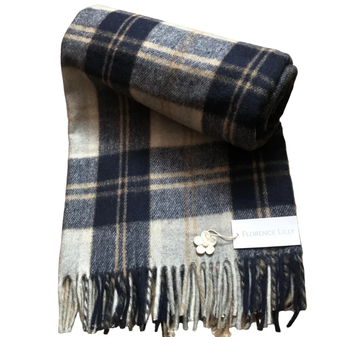 Recycled Plaid Wool Blankets
