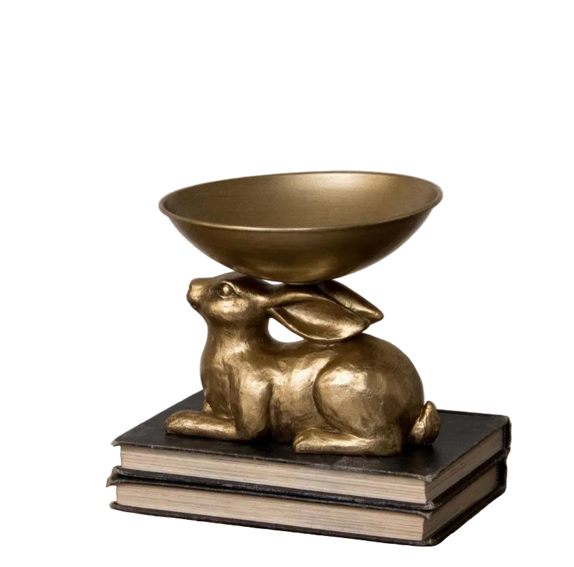 Rabbit Bowl Figurine