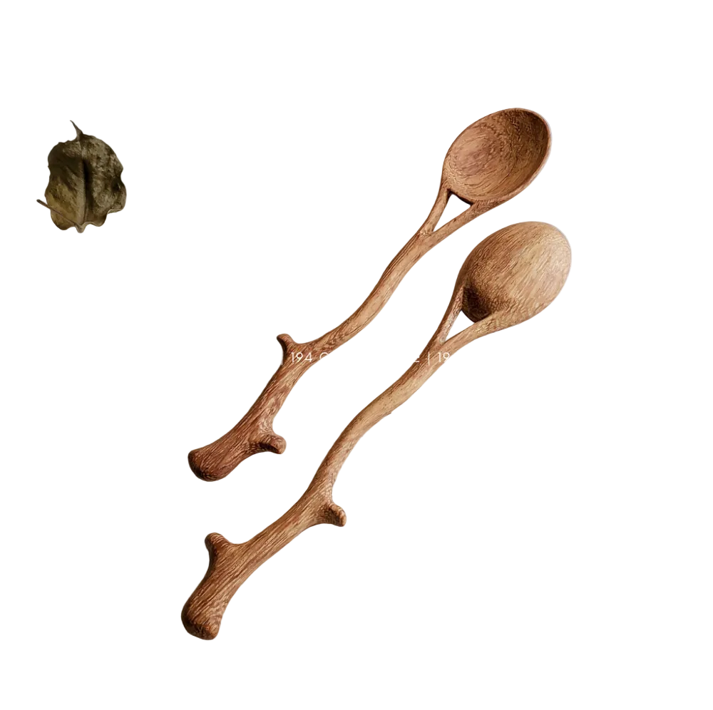 Wooden Hand-Carved Spoon - Tree Branch