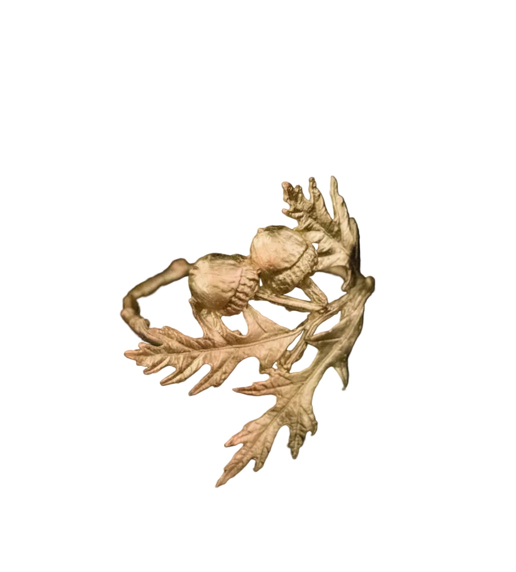 Acorn and Oak Napkin Rings - Set of 4