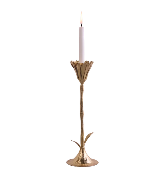 Gold Floral Candleholder