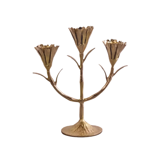 Gold Floral Candelabra