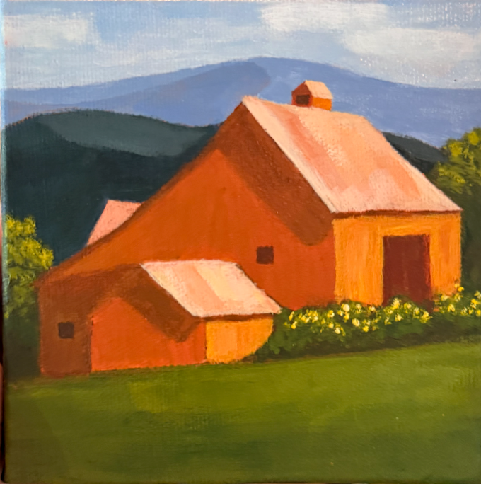Barn Studies: Rustic Orange, North Hero