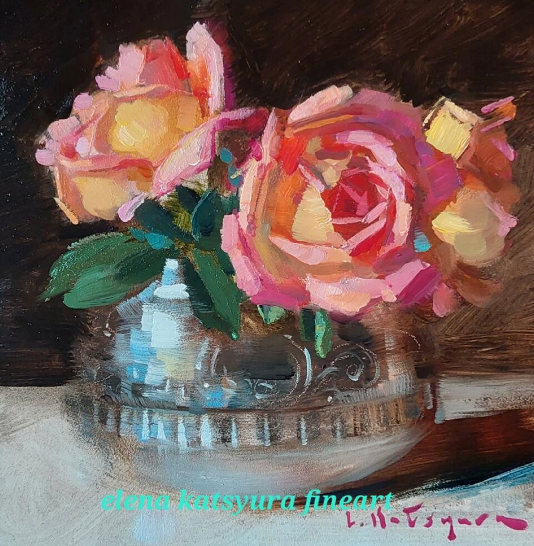 English Roses in Silver