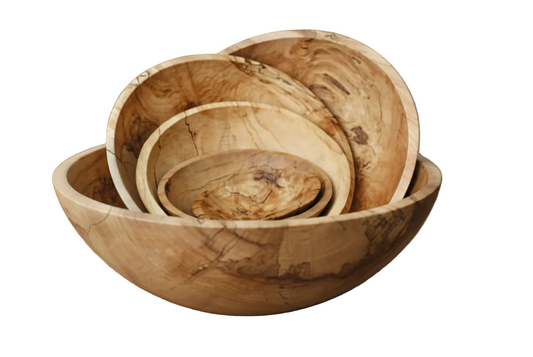 Spalted Maple Round Bowl - 13"