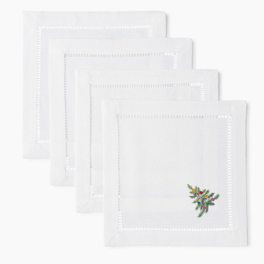 Cloth Embroidered Cocktail Napkins