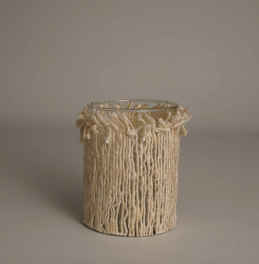 Textured Wrapped Hurricane Votive