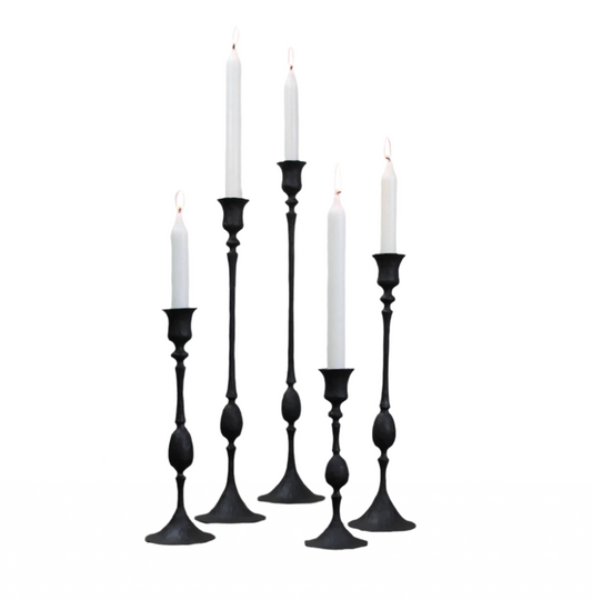 Black Taper Candle Holders - 5 sizes