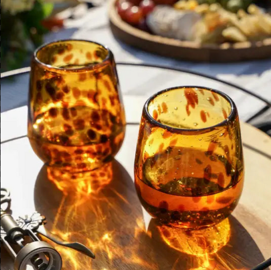 Tortuga Recycled Glass Stemless Wine Glass