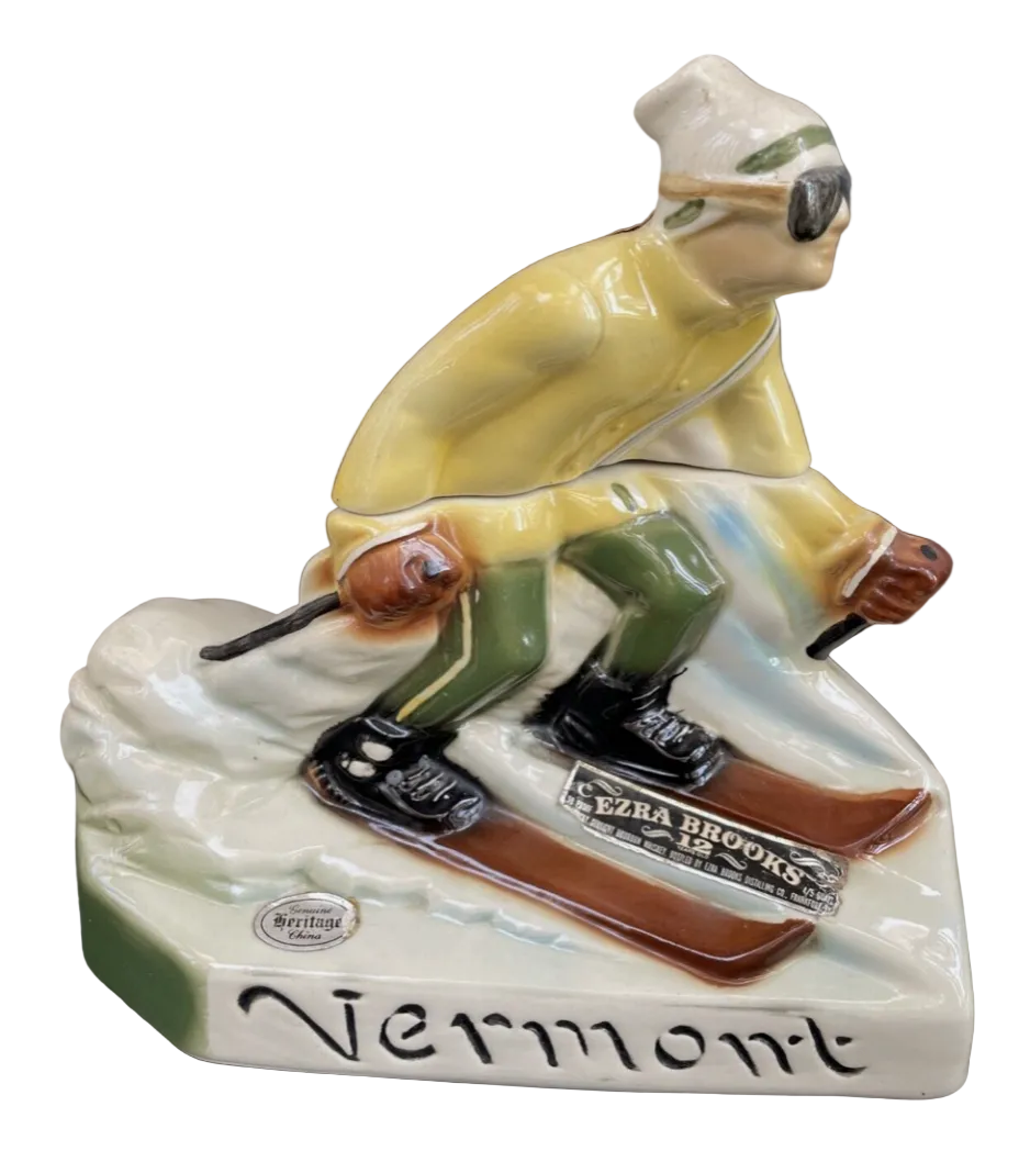 Vintage - Vermont Skier Liquor Bottle
