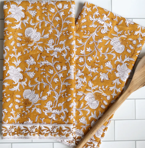 Hand Block Printed Kitchen Towel II