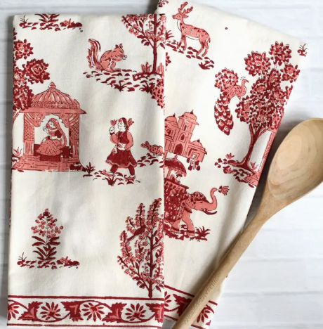 Hand Block Printed Kitchen Towel II