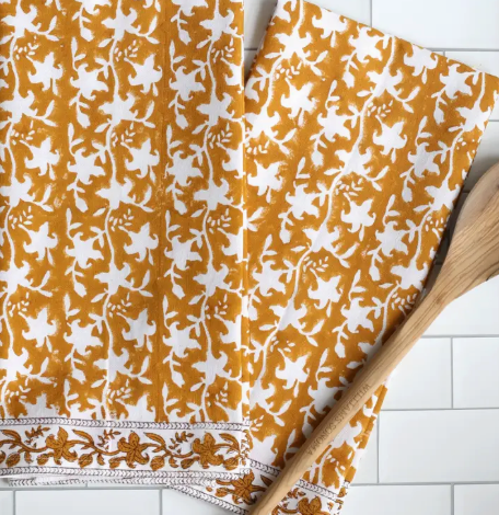 Hand Block Printed Kitchen Towel II