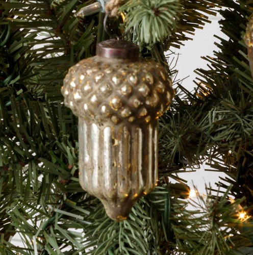 Ornaments - Glass Pinecones & Acorns