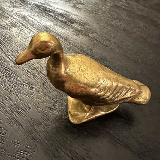 Vintage Solid Brass Bottle Opener - Duck