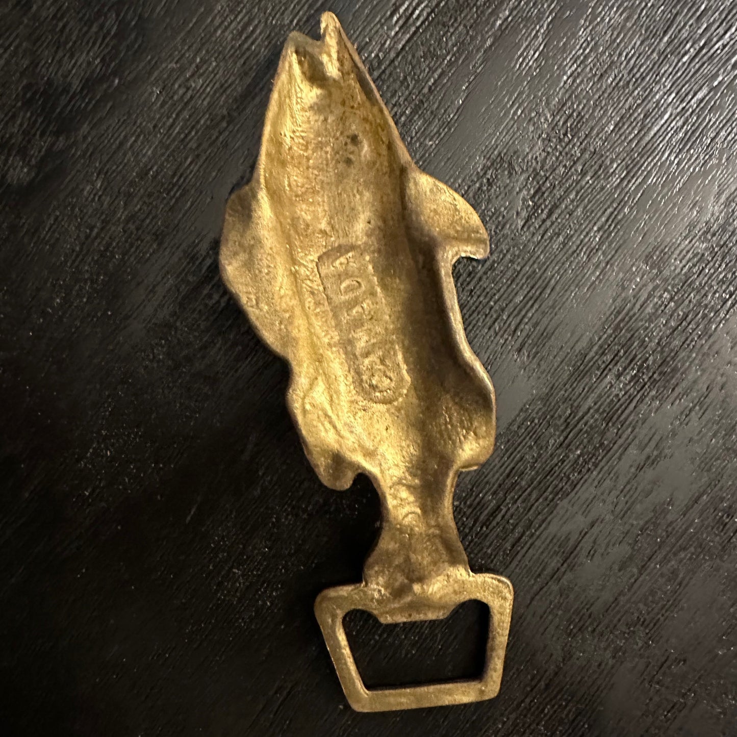 Vintage Solid Brass Bottle Opener - Fish