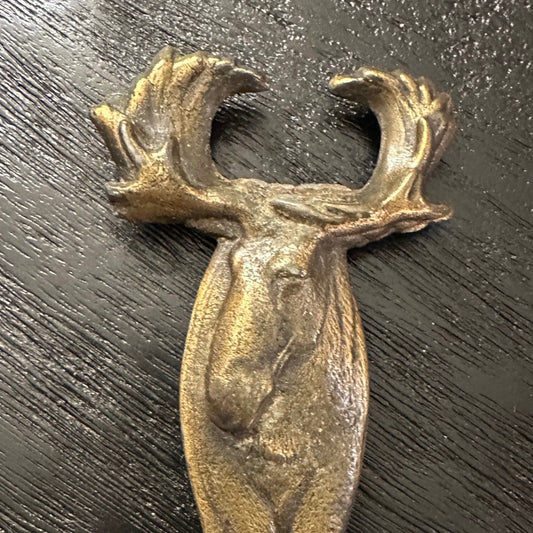 Vintage Solid Brass Bottle Opener - Moose